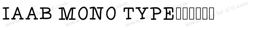 IAAB MONO TYPE字体转换
